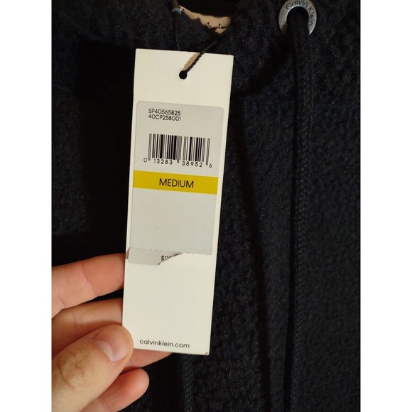Calvin Klein Women's M Teddy Sweatshirt NWT Heavyweight Thick Designer Hooded - Picture 6 of 13